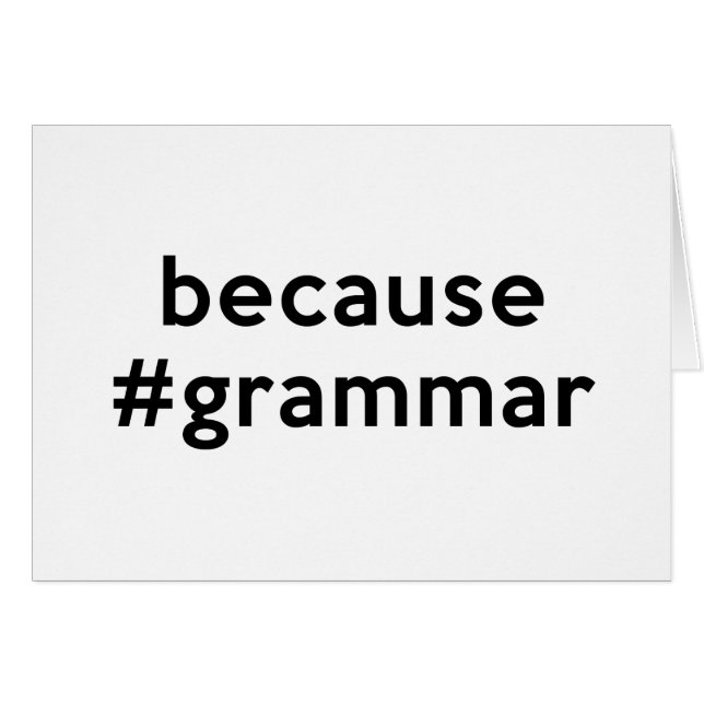 För Grammar Hälsningskort (Framsidan Horizontal)