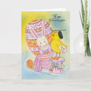 För Granddotter Glad påsk Baby Chick Helgkort