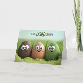 för Grandpa Funny Påskägg och Fånig Humor Helgkort