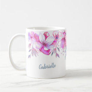 För gränsanpassningsbar för nätt rosa vattenf kaffemugg
