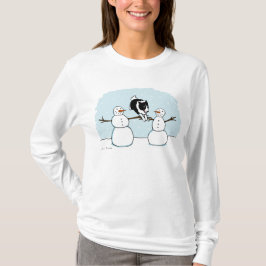 För gränsCollie för vinter rolig hund med Tee Shirt
