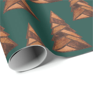 För grästräd för lantlig Woodgrain utomhus- Presentpapper