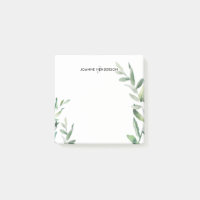 För grenmonogram för botanisk vattenfärg olivgrönt