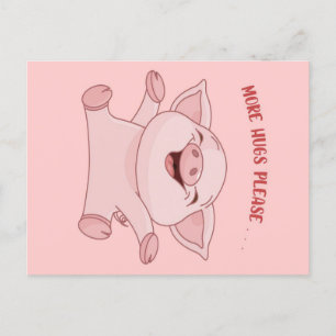 För Gris Älskare Gris Design Birthday Gift Helg Vykort
