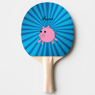 För grisblått för personlig känd rosa sunburst pingisracket