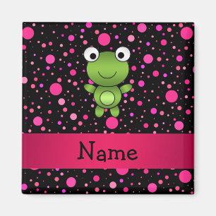 För grodasvart för personlig känd polka dots f magnet