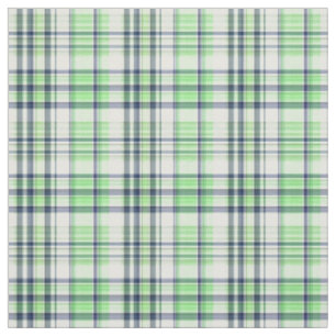 För grön för Madras marinvikt för Mint Preppy  Tyg