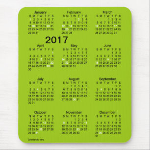 För grönthelgdag för stort tryck 2017 kalender  musmatta