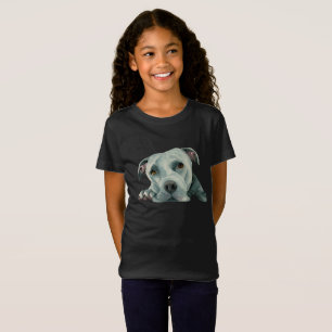 För groptjurhund stort Ol huvud för vattenfärg T-shirt