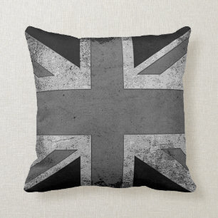 För GrungeUK för vintage konstnärlig flagga Kudde