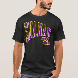 För Guahan för GUAM SPRINGA 671 lilor och guld T-shirt
