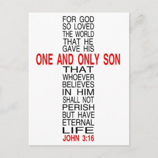 För Gud älskade så världen vykort