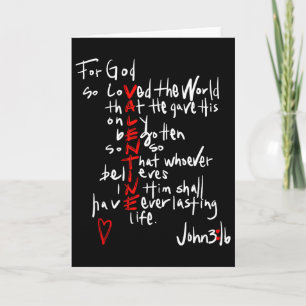 För Gud Älskade Världen Så, Jesus Är Min Valentin Kort
