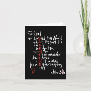 För Gud Älskade Världen Så Jesus Är Min Valentin Kort