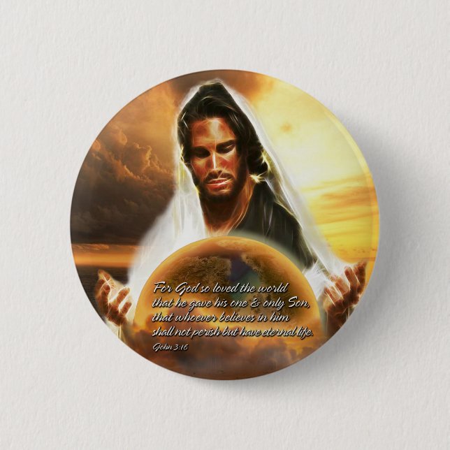 För gud älskade World Button Knapp (Framsida)