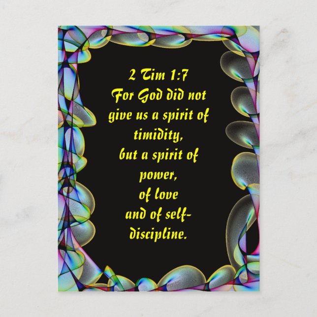 För Gud har inte ge oss en blygsam anda Vykort (Framsida)