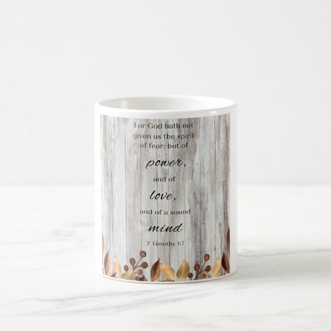 För gud har inte Grått-bibel verse-kaffe Mugg (Center)