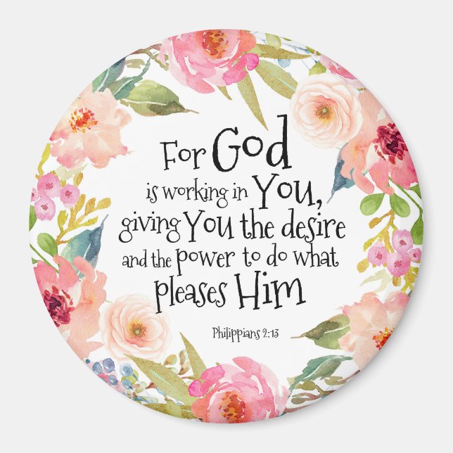 För Gud jobbar i dig Magnet. Magnet (Framsidan)