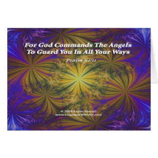 För gud Kommandon Änglar Hälsningskort
