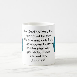 För Gud så älskad världen ... John 3:16 Kaffemugg