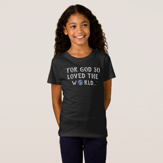 För Gud så älskad världen John 3:16 T-Shirt (Hel framsida)