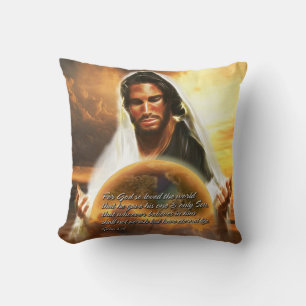 För Gud så älskad världen Pillow Kudde