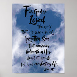 För gud så älskade du World John 3.16 KJV Poster