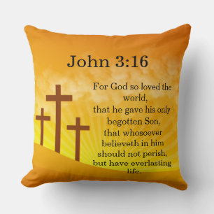 För Gud så älskade du World John 3:16Dekorativ kud Kudde