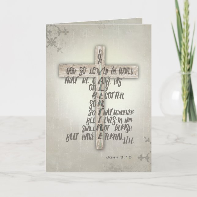 För Gud så älskade Helgdag i världen Helgkort (Framsida)