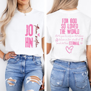 För Gud så älskade världen Bibel John 3:16 T Shirt