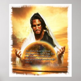 För Gud så älskade världen... John 3:16 Poster
