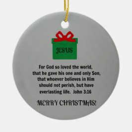 För Gud så älskade världen... Julgransprydnad Keramik