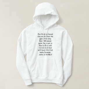 För gud så älskade världen Ord Hoodie