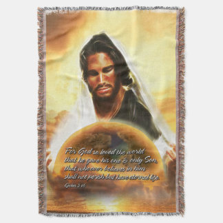 För Gud så älskade världen.. Throw Blanket Mysfilt