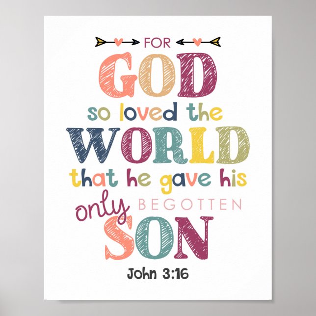 För gud så älskade World Kids Christian Poster (Framsidan)