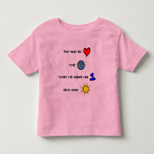 För guden som älskas så världssmåbarnt-skjort t shirt