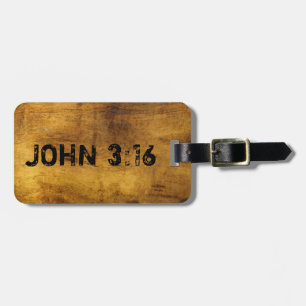För guden som så älskas den världs… John 3:16 Bagagebricka