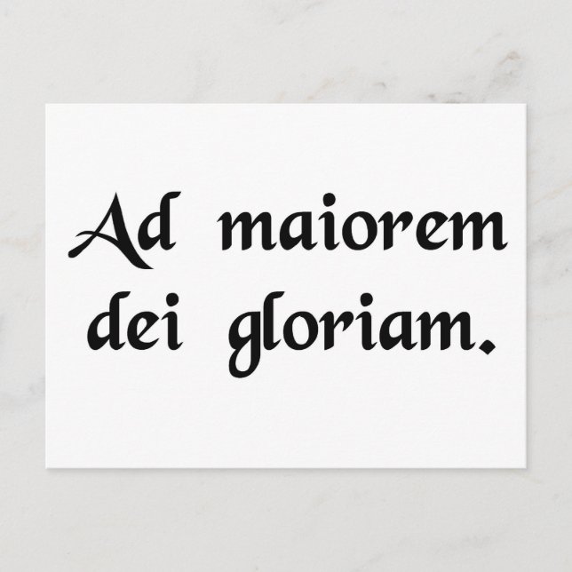 För Guds underbarare ära Vykort (Framsida)