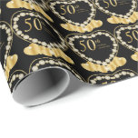 För guldbröllopårsdag för elegant 50th hjärtor presentpapper<br><div class="desc">För guldbröllopårsdag för elegant 50th sjal för gåva. Gjort med kickupplösningsvektorn och/eller digitala diagram för ett yrkesmässigt tryck. NOTERA: (DETTA ÄR ETT TRYCK. Alla zazzleproduktdesigner är "tryck", om inte annars påstått under "härom produkt" område, ) som den ska designen är den utskrivavna EXAKT något liknande, du ser den på skärmen...</div>