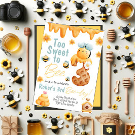 För gullig för att vara tre pojkfödelsedag. inbjudningar