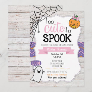För gulligt att skrämma Halloween baby Inbjudningar
