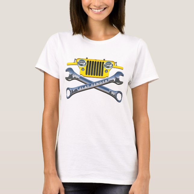 För gultlägenhet för CJ2A Jolly stänkskärm T Shirt (Framsida)
