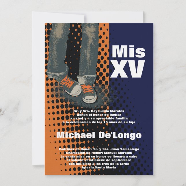 för gymnastikskoQuinceanera för Grunge 5x7 Inbjudningar (Framsida)