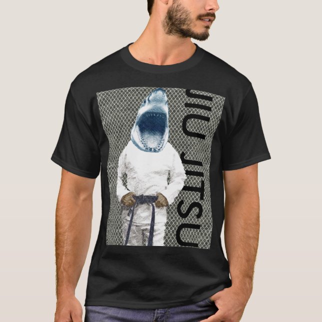 För hajGi för BJJ Jiu Jitsu skjorta Tee (Framsida)