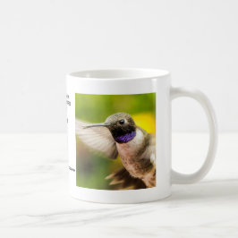 För hakaHummingbird för manlig svart mugg