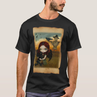 För halloween för fågelskrämma den gotiska tee shirt