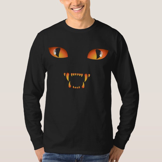 För Halloween för Halloween kattT-tröja skjortor Tröja (Framsida)