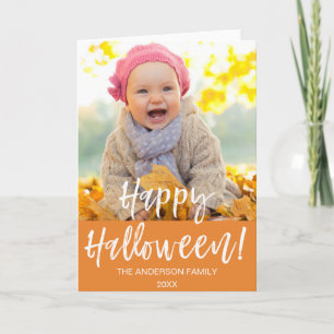 För Halloween för happy halloween modernt kort