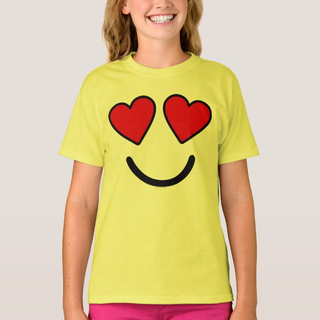För Halloween för hjärtaögaEmoji ögonblick T-tröja T-shirt (Framsida)