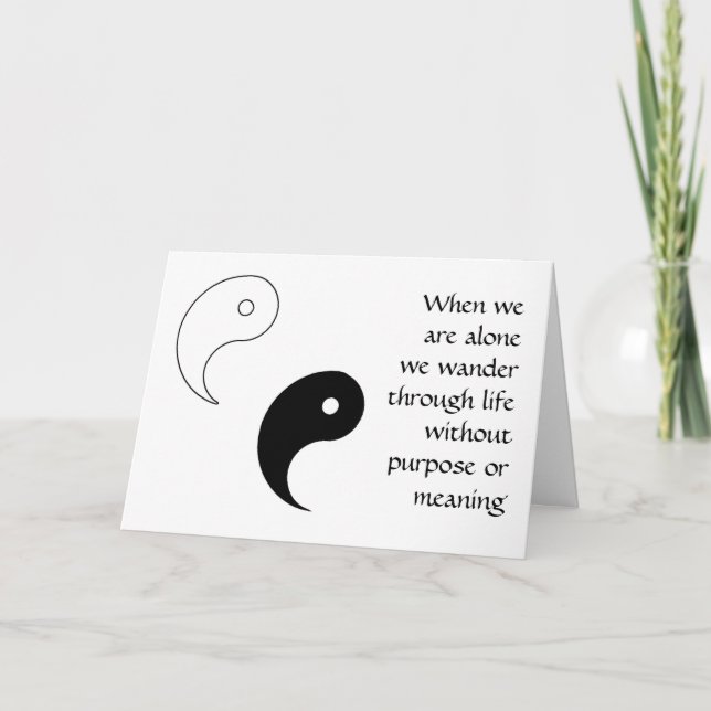 FÖR HÄLSNINGKORT FÖR YIN YANG DESIGN KORT (Framsida)